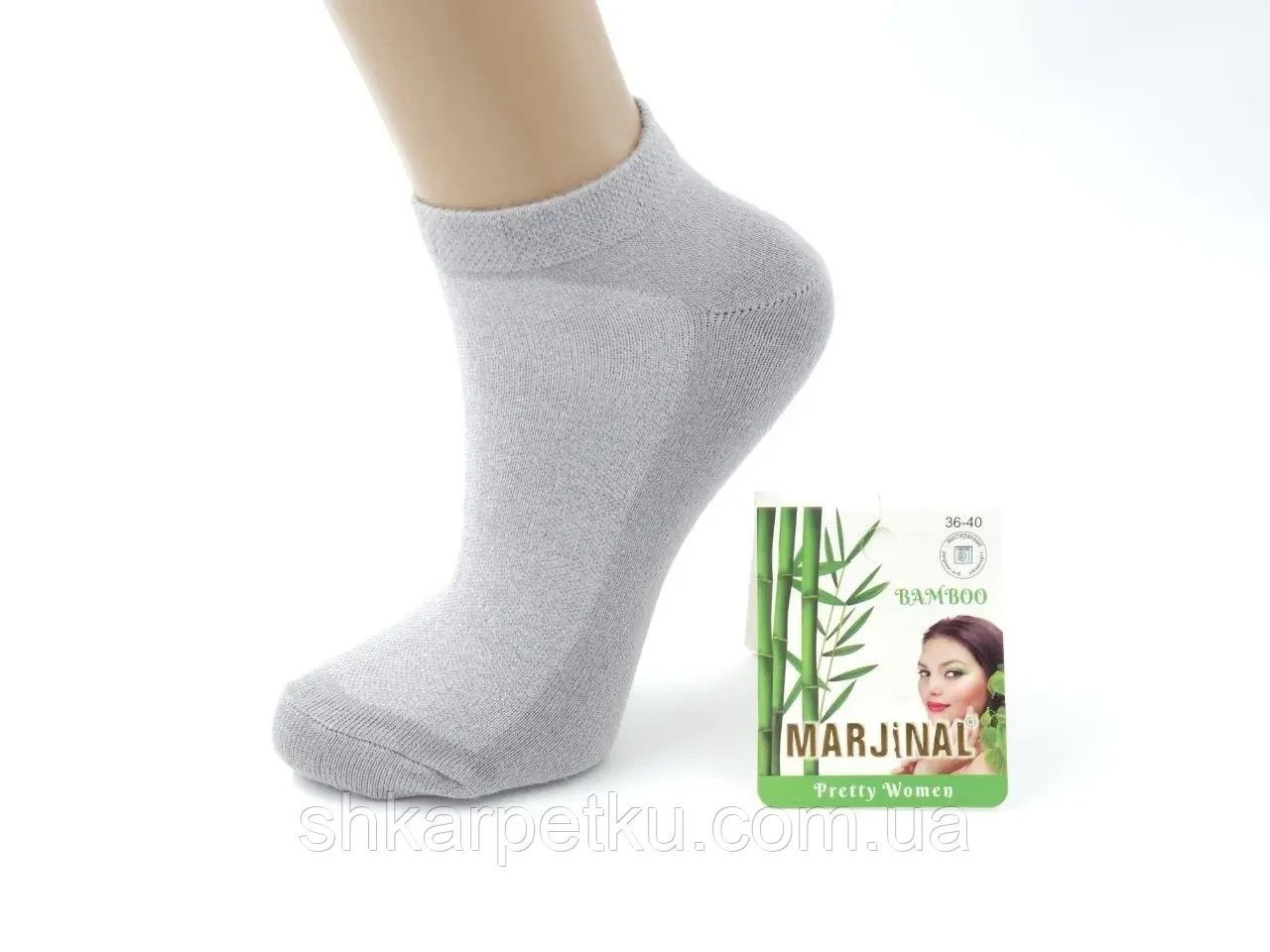 Жіночі короткі шкарпетки Marjinal Bamboo в сітку, однотонні літні бамбукові, розмір 36&ndash;40, 12 пар/уп. 2594348011 фото