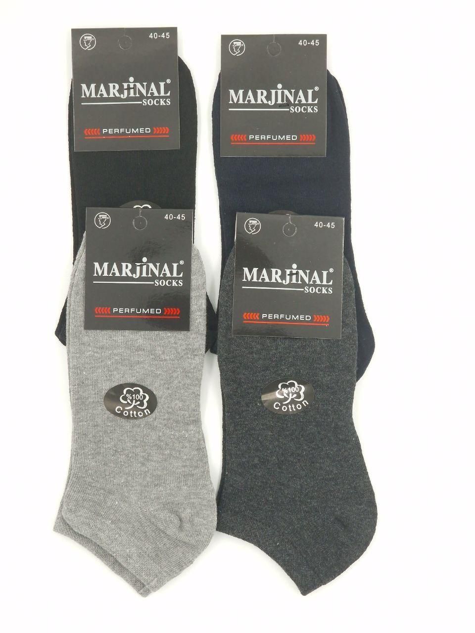 Чоловічі шкарпетки короткі Marjinal з бавовни однотонні 40-45 12 пар/уп асорті 1210768417 фото