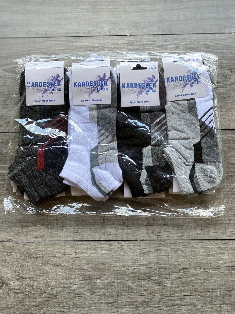 Чоловічі шкарпетки короткі Kardesler з бавовни однотонні 40-45 12 шт в уп асорті кольорів 1210772029 фото