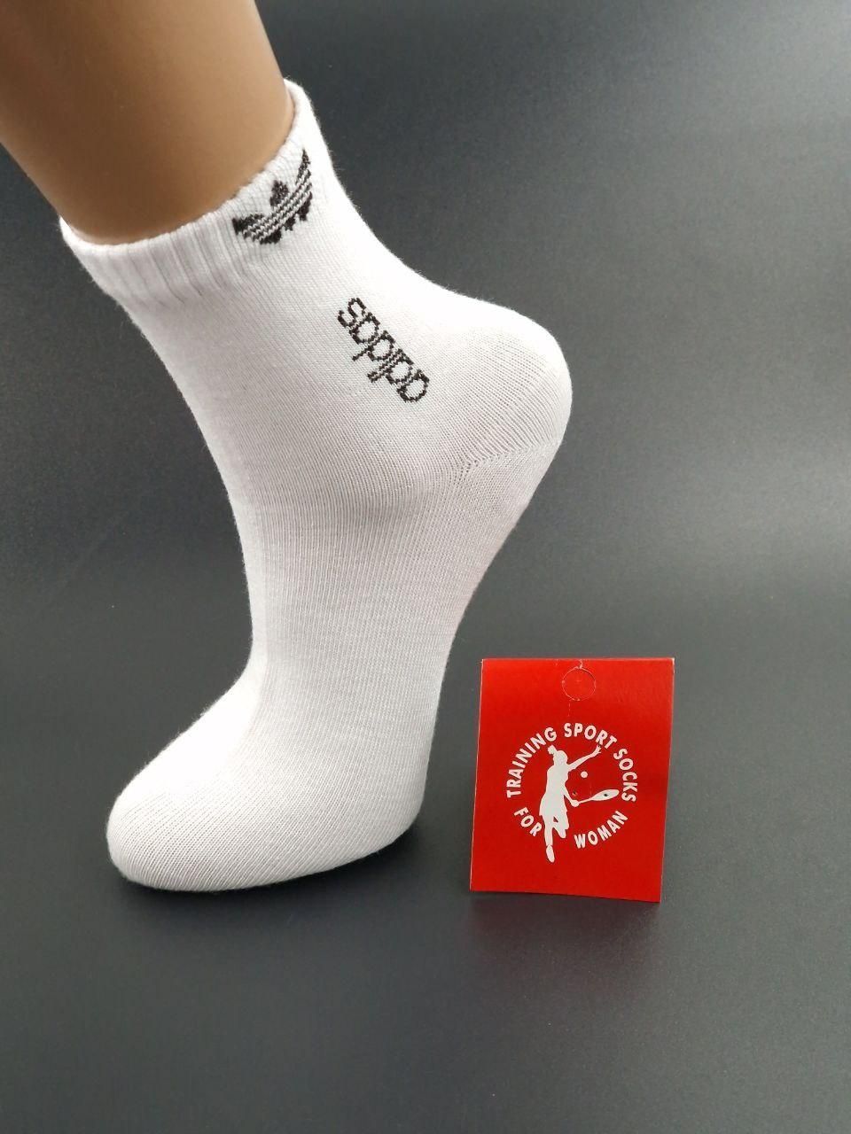 Белые носки хлопок Sport Soks "А" для женщин стрейчевые средние спортивные 36-39 12 пар/уп белые 1795667629 фото