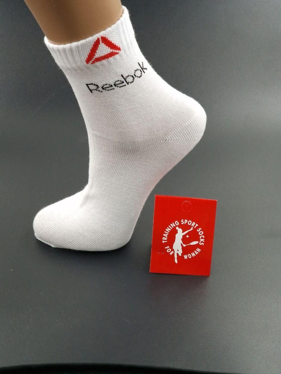 Белые носки хлопок Sport Soks "R" для женщин стрейчевые средние спортивные 36-39 12 пар/уп белые 1795677284 фото