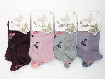 Шкарпетки жіночі котонові Sanbella сітка, з пальмою 36-40 12 пар/уп мікс кольорів 2204926770 фото