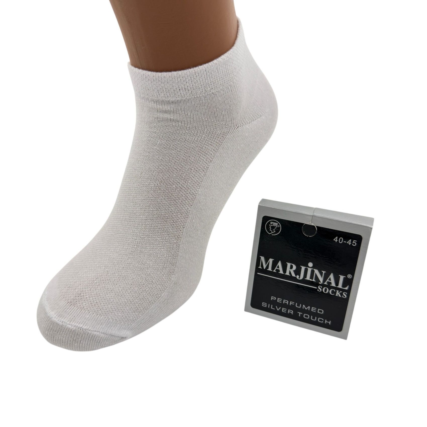 Чоловічі короткі літні шкарпетки Marjinal бавовняні, 12 пар, 40-45, Білий, Сітка 1857256592 фото