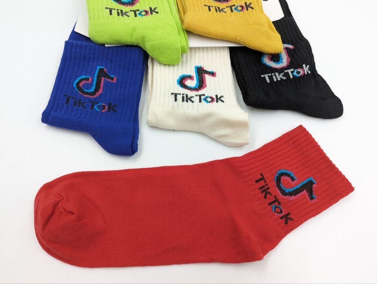 Жіночі середні демісезонні шкарпетки Super Socks яскравий мікс з написом Tik Tok бавовна високі 36-40 12 пар/уп 1410981515 фото