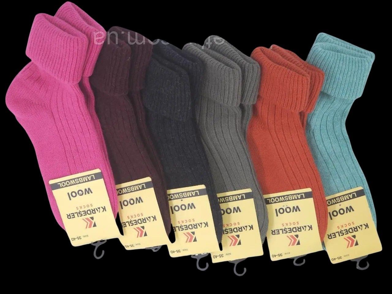 Жіночі зимові шкарпетки Kardesler Вовняні Wool Lambswool з відворотом у і|6 пар|35-40|Асорті 2772095319 фото