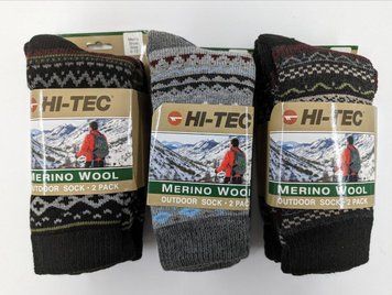 Мужские термоноски зимние шерстяные HI-TEC с махрой ромбы 41-44 6 пар/уп микс цветов 1951015571 фото