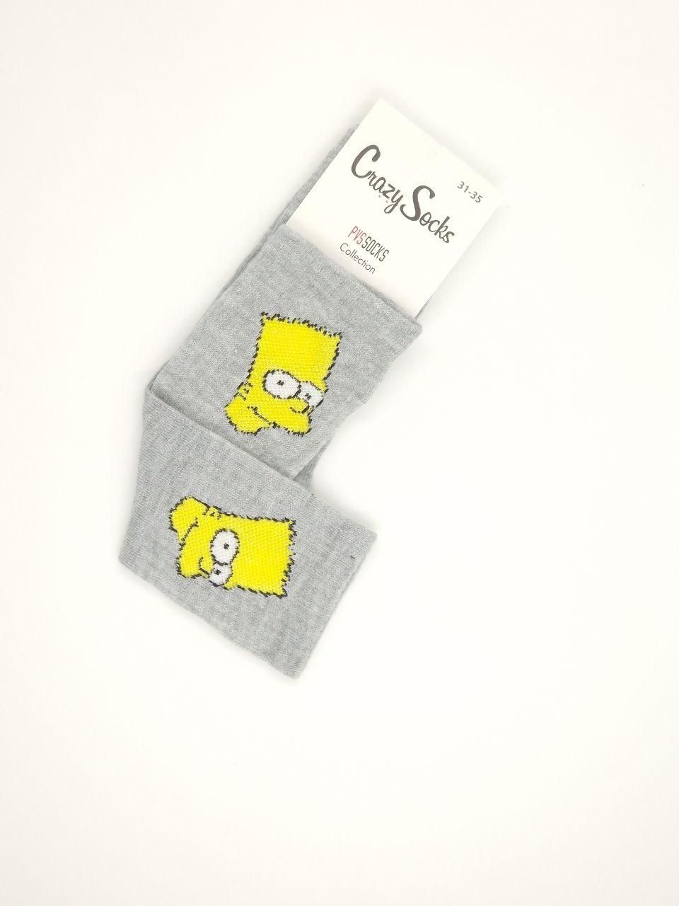 Жіночі демісезонні шкарпетки Super Socks Сімпсони 36-40 12 пар/уп сірі 1781955712 фото