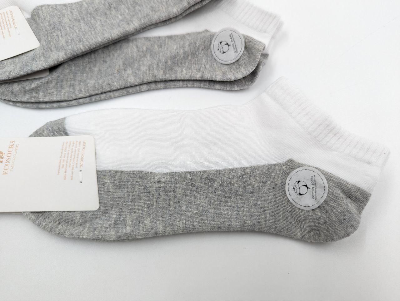 Жіночі короткі літні шкарпетки Ecosocks підошва, бавовна, розмір 36-40, 10 пар/уп асорті 2098410504 фото