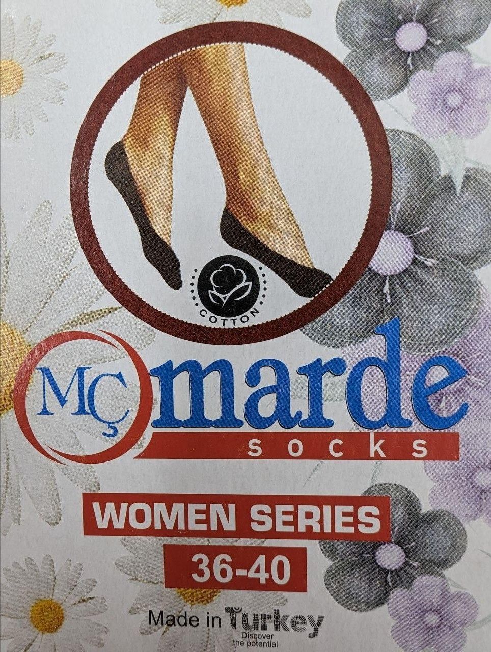 Жіночі сліди котонові Marde однотонні 36-40 12 шт в уп мікс з 6 кольорів 1146415990 фото