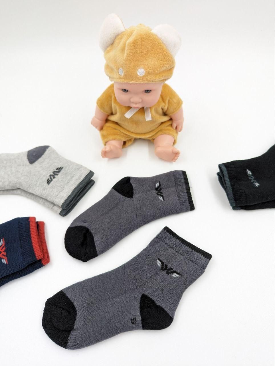 Дитячі шкарпетки Kids Bella зимові махрові 12 пар/уп мікс кольорів 2018609523 фото