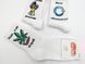 Мужские высокие демисезонные спортивные носки Crazy Socks хлопчатобумажные с теннисной резинкой и листом конопля | 12 пар | 41&ndash;45 | Белый 2115511265 фото 3