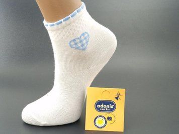 Носки хлопок с сердечком для девочек Adonis 5 лет 12 пар/уп белый 1241800728 фото